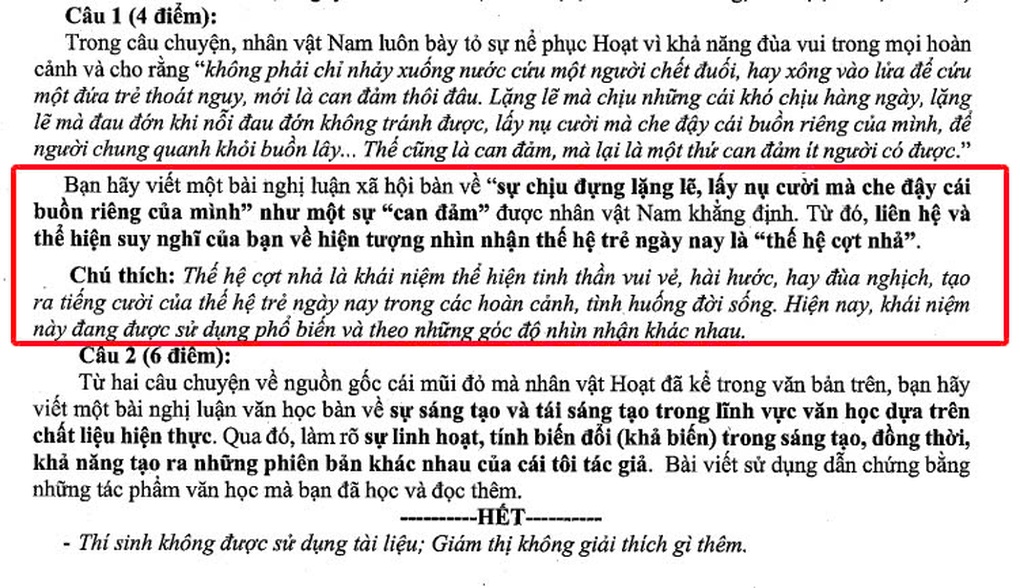 The generation that jokes about the 10th grade literature exam - 2 Thế hệ cợt nhả vào đề thi ngữ văn lớp 10 - 2