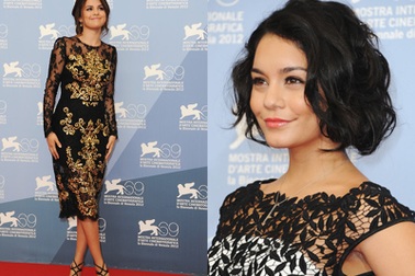 Váy voan ren rườm rà khiến Vanessa Hudgens, Selena Gomez già đi trông thấy