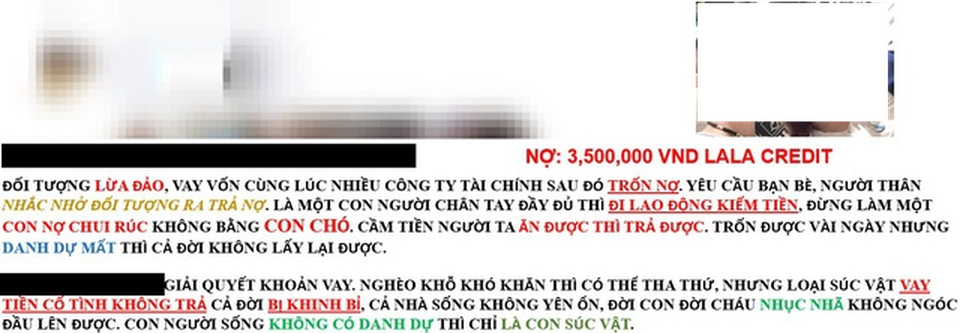 Vay 5,5 triệu phải trả 10 triệu đồng: Chuyên gia cảnh báo mô hình cắt cổ - 2 Vay 5,5 triệu phải trả 10 triệu đồng: Chuyên gia cảnh báo mô hình cắt cổ - 2