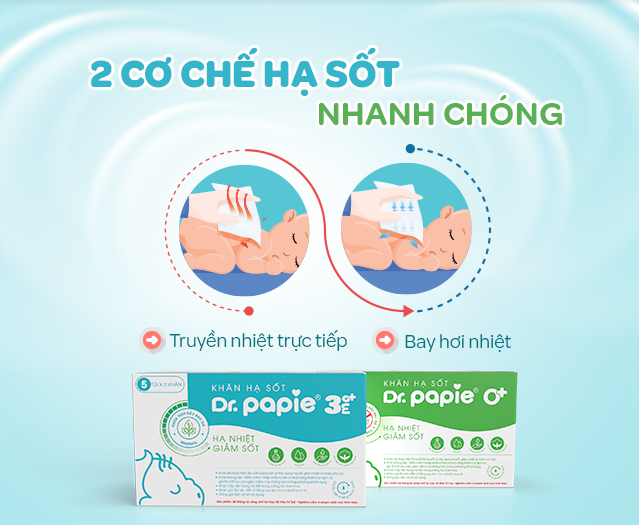 Dr.Papie - Khăn lau hạ sốt nhi khoa - 3