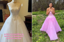 Cô gái 17 tuổi gây sốt trên TikTok nhờ clip biến váy cũ thành váy dạ hội