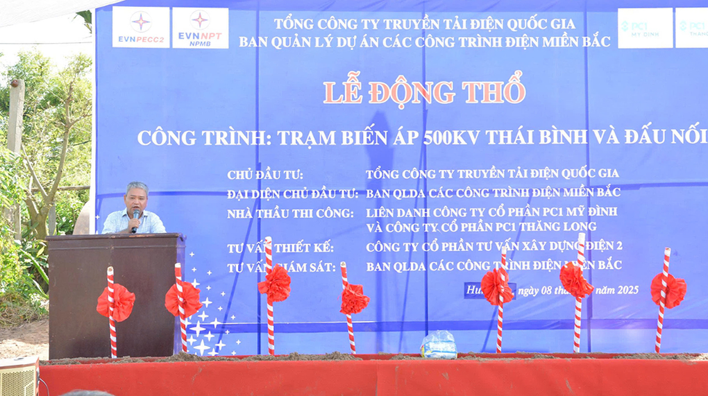 EVNNPT triển khai thi công dự án Trạm biến áp 500kV Thái Bình và đường dây đấu nối - 2 EVNNPT triển khai thi công dự án Trạm biến áp 500kV Thái Bình và đường dây đấu nối - 2