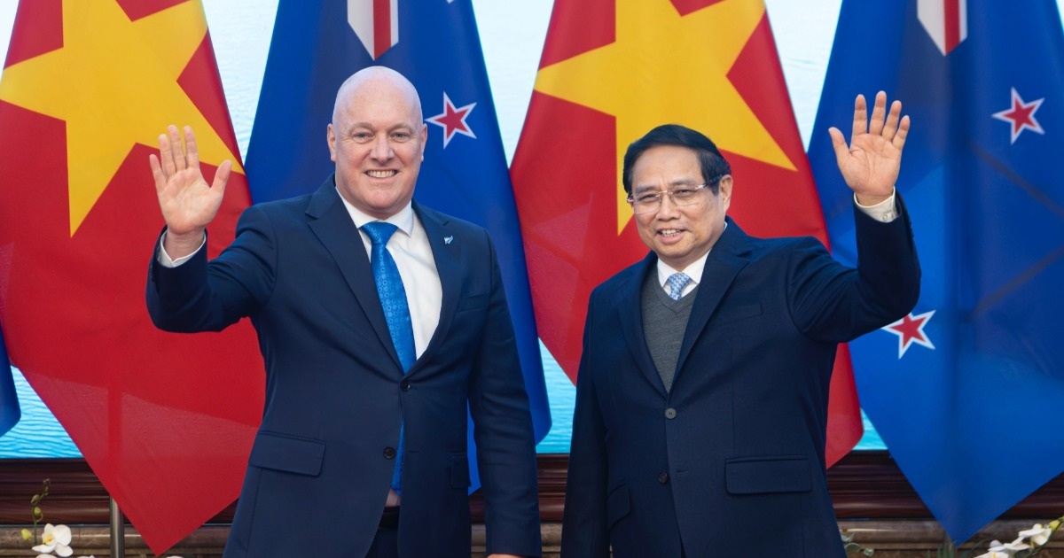 View - Toàn cảnh lễ đón Thủ tướng New Zealand thăm chính thức Việt Nam | Báo Dân trí