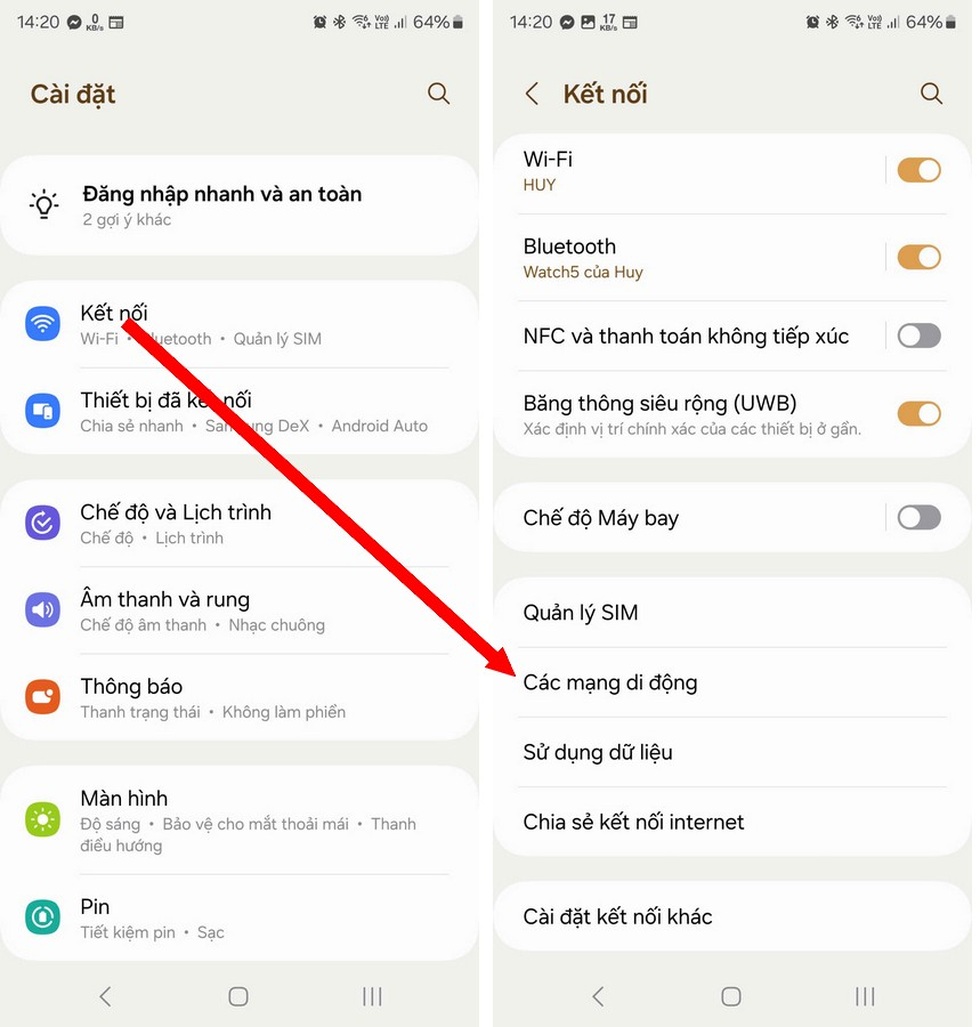 Hướng dẫn kích hoạt kết nối 5G trên điện thoại iPhone và Android - 2 Hướng dẫn kích hoạt kết nối 5G trên điện thoại iPhone và Android - 2
