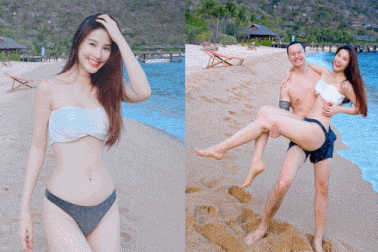 Phan Linh “Tình yêu và tham vọng” diện bikini bên bạn trai doanh nhân