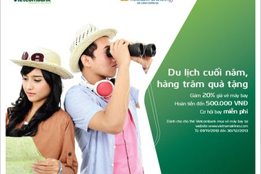 Vietcombank triển khai chương trình “Du lịch cuối năm, hàng trăm quà tặng”