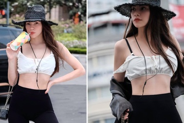 "Bà mẹ 3 con" Hồ Ngọc Hà khoe bụng phẳng lì hút mắt