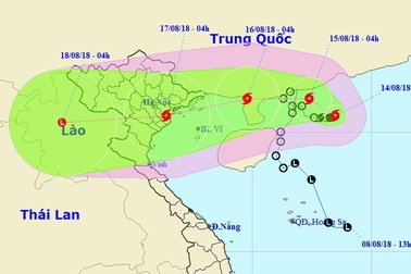 Ảnh hưởng bão số 4, Biển Đông có mưa giông mạnh