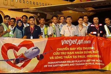 Vietjet khẩn trương hoạt động cứu trợ nạn nhân động đất - sóng thần Indonesia ngay trong đêm