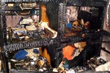 Chập điện gây cháy ở Đê La Thành