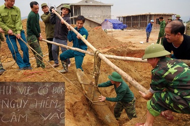 Hủy nổ an toàn quả bom nguyên ngòi nổ ở trường mầm non