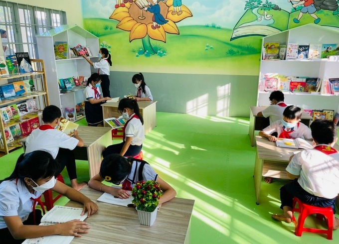 Thư viện mới hỗ trợ học tập cho học sinh.