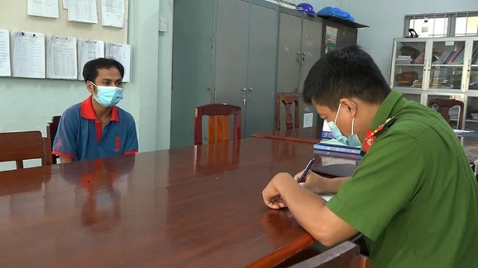 Mạnh tại cơ quan công an đã khai nhận hành vi của mình.