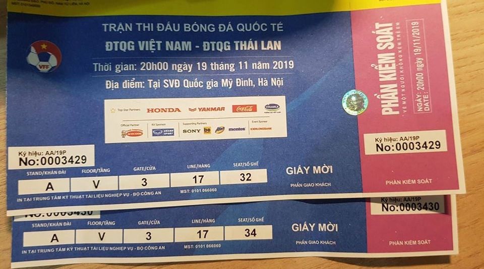 Trận Việt Nam - Thái Lan: Giá vé chỗ ngồi gần khu VIP nhất là bao nhiêu? - 5 Trận Việt Nam - Thái Lan: Giá vé chỗ ngồi gần khu VIP nhất là bao nhiêu? - 5
