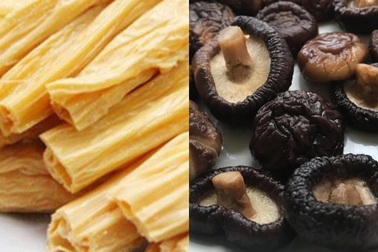 Phù trúc om nấm hương dai ngon hấp dẫn cho mâm cơm gia đình