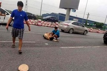 Va chạm với xe phân khối lớn, một CSGT Hà Nội gãy chân