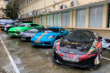 Cận cảnh dàn siêu xe bị công an tạm giữ liên quan đến vụ Phan Công Khanh