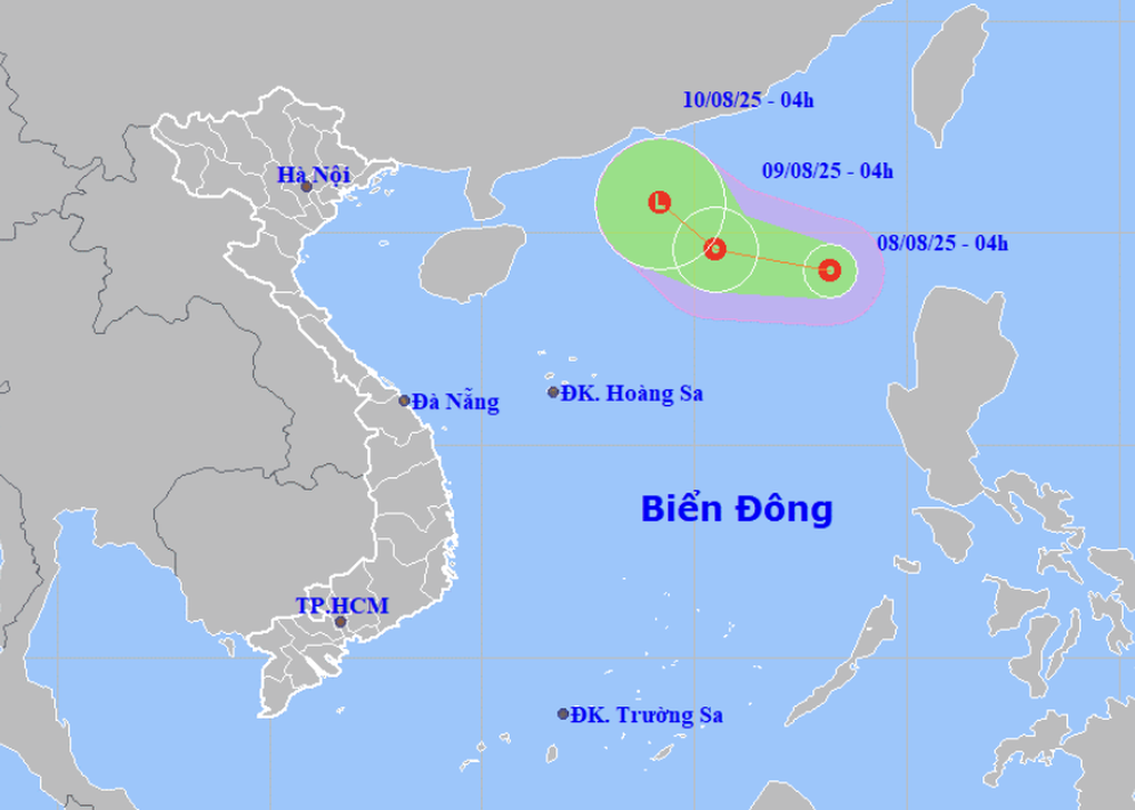 Áp thấp nhiệt đới mạnh cấp 6 giật cấp 8 vừa hình thành trên Biển Đông - 1 Áp thấp nhiệt đới mạnh cấp 6 giật cấp 8 vừa hình thành trên Biển Đông - 1