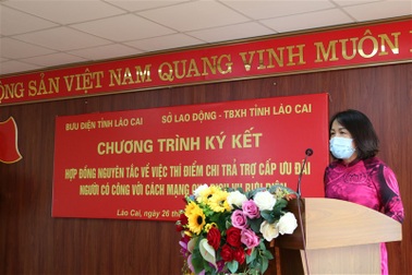 Lào Cai: Chi trả trợ cấp ưu đãi người có công qua hệ thống bưu điện