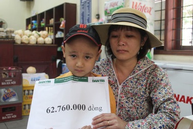 Hơn 62 triệu đồng đến với bé bị u tiểu não ác tính