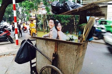 Ảnh cưới tiền triệu nằm gọn trong xe rác