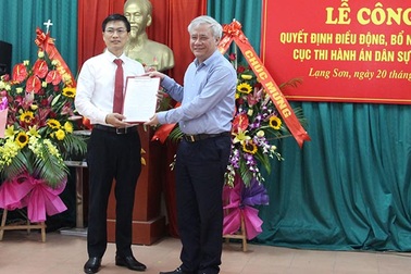 Bổ nhiệm Cục trưởng Cục Thi hành án dân sự tỉnh Lạng Sơn