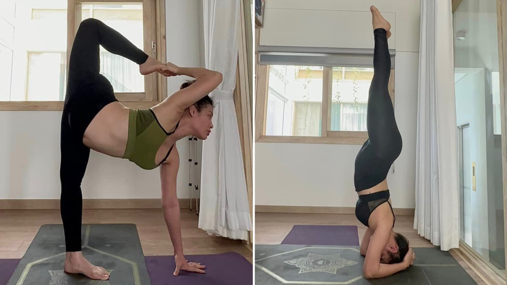 Phương Trinh Jolie: Bầu 8 tháng vẫn tập yoga, khoe dáng gợi cảm - 2 Phương Trinh Jolie: Bầu 8 tháng vẫn tập yoga, khoe dáng gợi cảm - 2