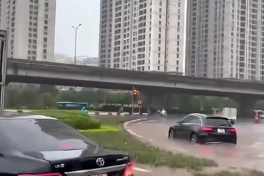 Tài xế Việt than trời, chia sẻ hình ảnh độc lạ trên đường ngày mưa ngập