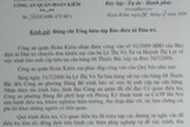 Kỷ luật 2 điều tra viên Công an quận Hoàn Kiếm