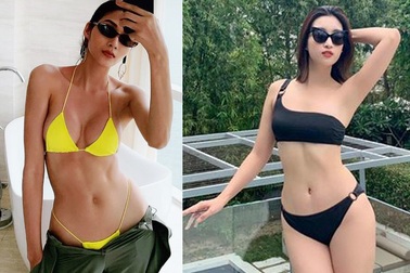 Hoàng Thùy gây sốc với bikini “tí hon”
