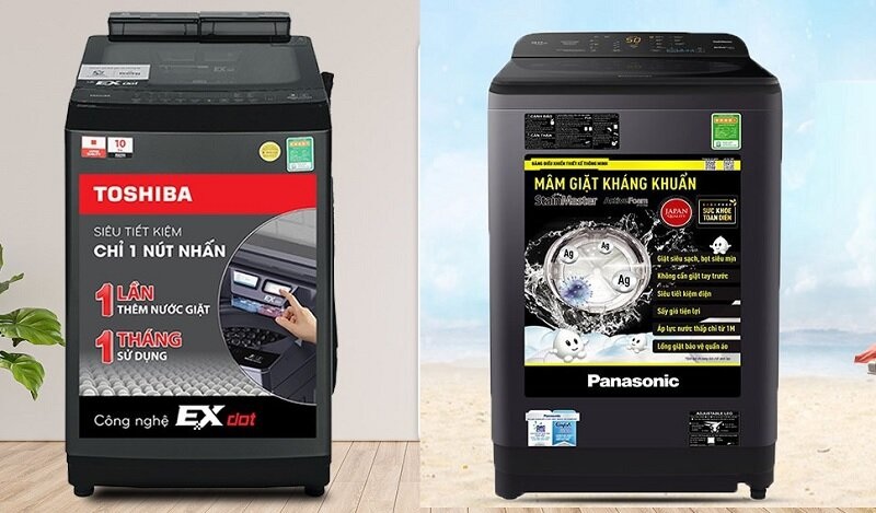 So sánh máy giặt 10kg Toshiba AW-DUM1100JV(SG) và Panasonic NA-F100A9BRV: Dưới 7 triệu nên chọn máy nào?