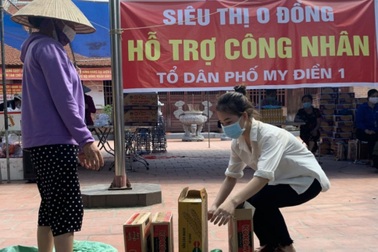 "Siêu thị 0 đồng" ấm lòng công nhân ở tâm dịch Bắc Giang