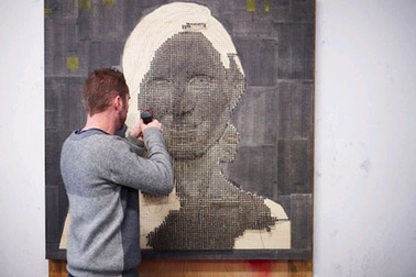 Ảnh chân dung 3D làm từ... ốc vít