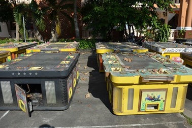 Tiêu hủy 18 máy game bắn cá, xử phạt các đối tượng trên 100 triệu đồng