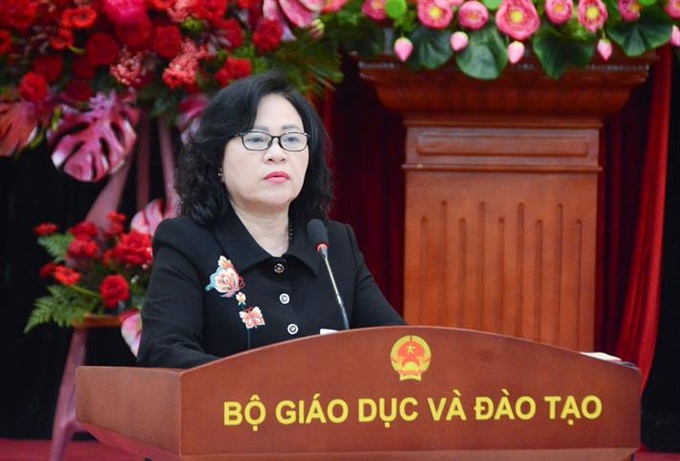 Thứ trưởng Ngô Thị Minh phát biểu tại hội nghị.