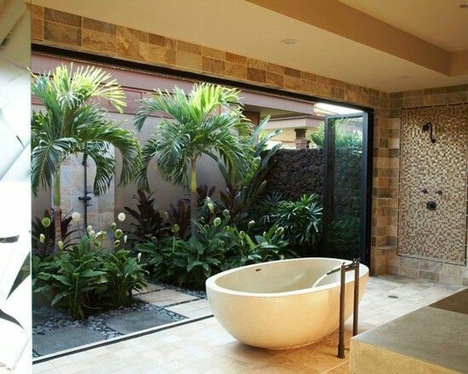 Mẫu phòng tắm mở hài hòa với thiên nhiên - 1 Mẫu phòng tắm mở hài hòa với thiên nhiên - 1