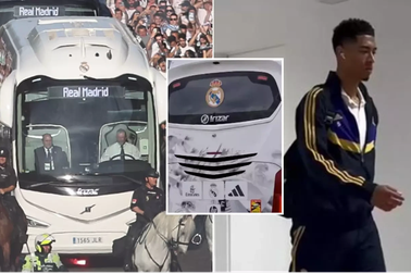 Xe buýt chở Real Madrid gặp sự cố trước trận đấu ở Champions League