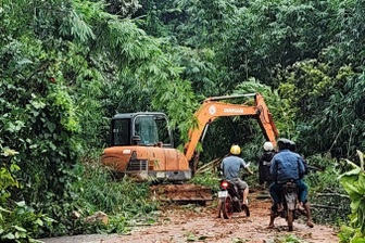 Cung đèo nối Đà Lạt - TPHCM tê liệt vì sạt lở đất