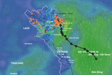 Áp thấp nhiệt đới suy yếu, nhiều nơi tiếp tục mưa to