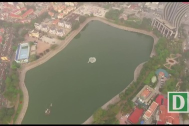 Toàn cảnh hồ Thành Công trước đề xuất cho lấp để xây nhà