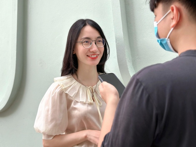 Em Trần Thị Nhật Thanh, sinh viên lớp A khóa 4 (2019 – 2023) Đại học chuyên ngành Luật, Học viện Tòa án trả lời phỏng vấn