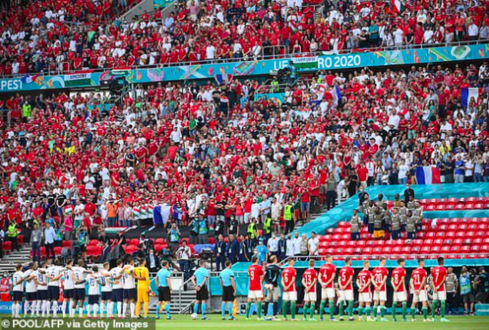 Bầu không khí rực lửa trên sân Puskas Arena trong ngày Hungary hòa Pháp - 1 Bầu không khí rực lửa trên sân Puskas Arena trong ngày Hungary hòa Pháp - 1