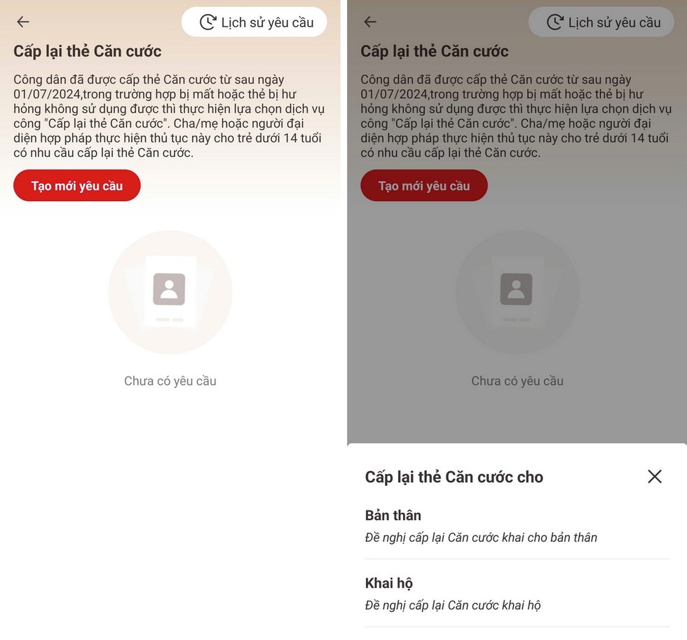 Hướng dẫn làm lại, cấp mới thẻ Căn cước thông qua ứng dụng VNeID - 6