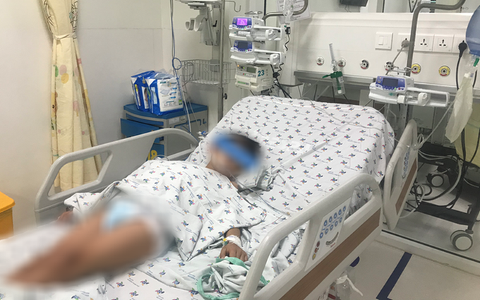 Bệnh nhi được theo dõi điều trị tại bệnh viện. Ảnh: BVCC