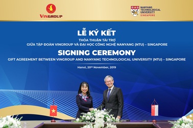 Vingroup tài trợ ĐH Công nghệ Nanyang 5 triệu đô la Singapore cấp học bổng cho người Việt