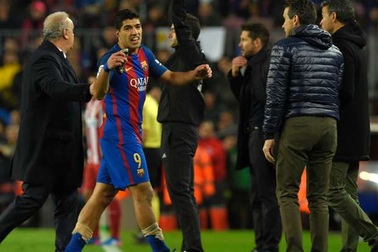 Bị đuổi khỏi sân trong trận gặp Atletico, Luis Suarez… kêu oan