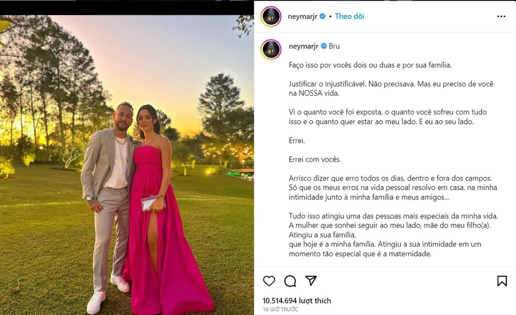 Neymar xin lỗi vì ngoại tình khi bạn gái đang mang bầu - 3 Neymar xin lỗi vì ngoại tình khi bạn gái đang mang bầu - 3