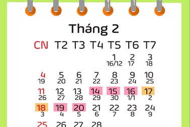 Infographics - Đề xuất các ngày nghỉ lễ, Tết năm 2018
