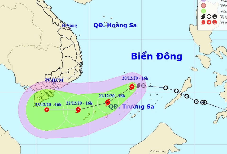 Bão số 14 đang di chuyển về hướng Cà Mau - 1 Bão số 14 đang di chuyển về hướng Cà Mau - 1