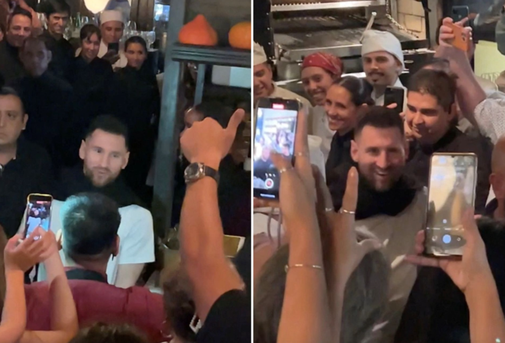 Phản ứng bất ngờ của Messi khi bị hàng nghìn CĐV quây kín lúc ăn tối - 1 Phản ứng bất ngờ của Messi khi bị hàng nghìn CĐV quây kín lúc ăn tối - 1